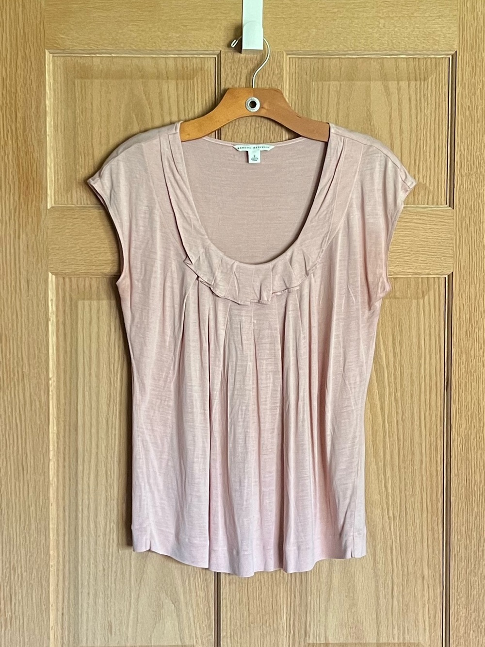 S Silk Blend Banana Republic Pleated Blouse